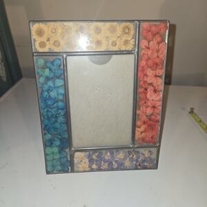 Vintage Alexander Scott Photo Frame With Pressed Flowers